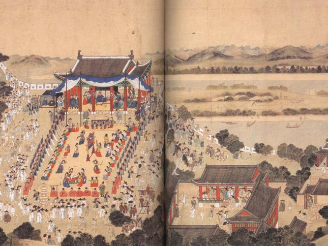 feast for the pyongyang governor 1 dinner kim hong do late 18th century
