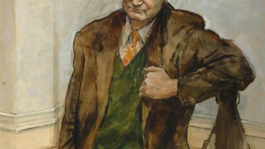 Portrait of Christopher Hill for Balliol College by Derek Hill