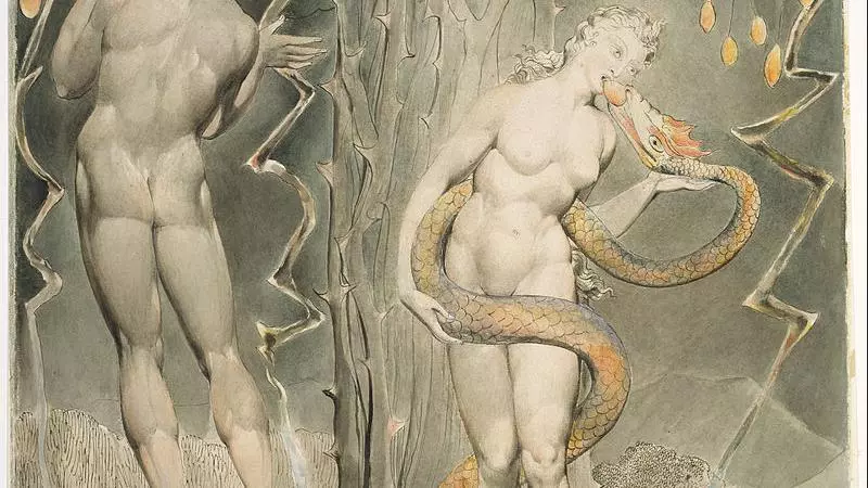 william blake  the temptation and fall of eve illustration to miltons paradise lost  google art project
