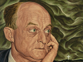 Portrait of Reinhold Niebuhr in 1948 by Ernest Hamlin Baker in the National Portrait Gallery