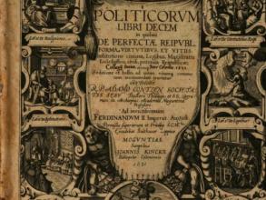 frontispiece to adam contzen politicorum libri decem kinckius