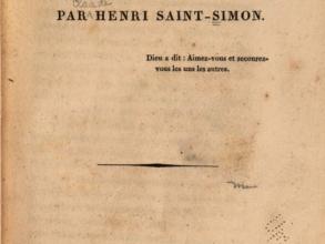 Henri Saint-Simon Du Systeme Industriel 1821
