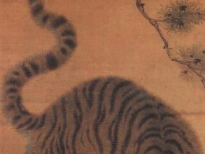 tiger under the pine tree kim hong do late 18th century